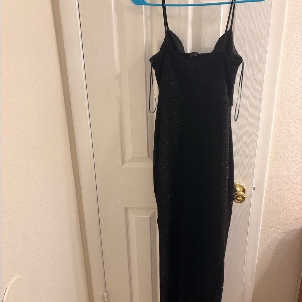 Windsor Black Maxi Dress with Spaghetti Straps